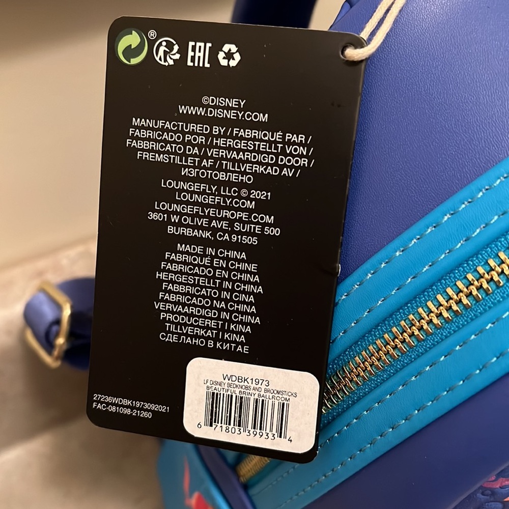 Loungefly Bedknobs And Broomsticks Briny Ballroom Cosplay Mini Backpack Purse - Picture 4 of 9